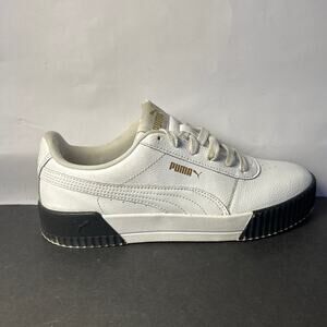 Wmns Puma Carina Leather 'White Black' Size 9.5